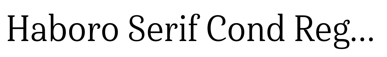 Haboro Serif Cond Regular